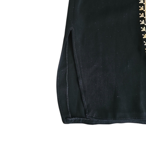 Abyaa Black Embroidered Abaya Dress Made in Jordan Modest Ramadan Eid Kaftan SzS - Picture 9 of 15